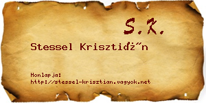 Stessel Krisztián névjegykártya